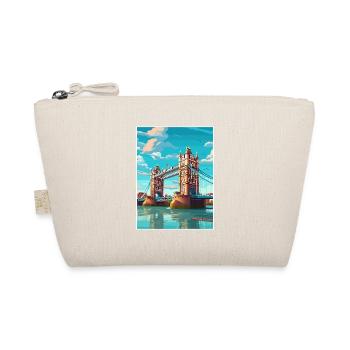 Tower Bridge England Vintage Reiseposter WPA Kunst - Bio-Täschchen - Natur - Vorne