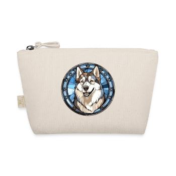 Siberian Huskie Hunderasse Aquarellglas - Bio-Täschchen - Natur - Vorne