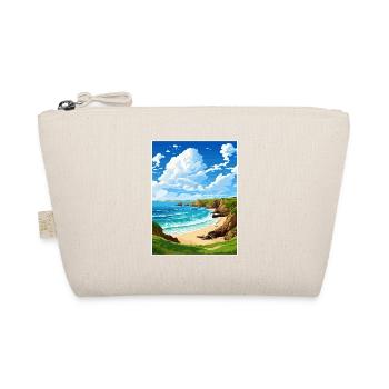 Porthcurno Cornwall Vintage Reiseposter Souvenir - Bio-Täschchen - Natur - Vorne