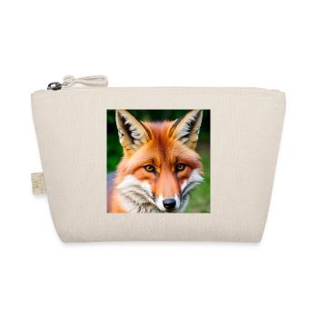 Blattfuchs mit durchdringendem Blick - Bio-Täschchen - Natur - Vorne