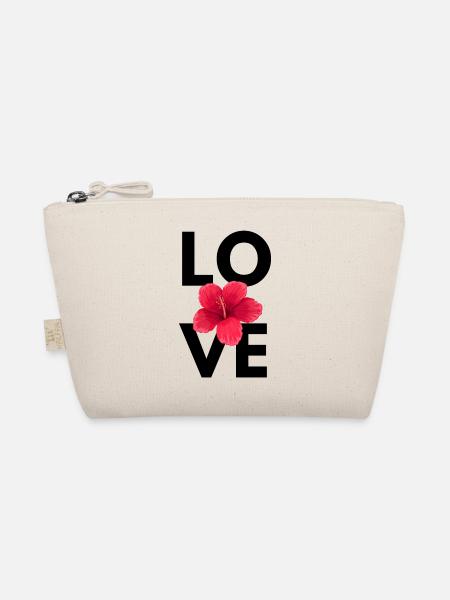 Love Flower T-Shirt - Bio-Täschchen - Natur