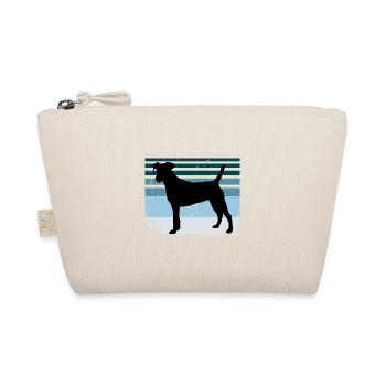 Chilenischer Foxterrier Hund Silhouette Retro Sonnenuntergang - Bio-Täschchen - Natur - Vorne
