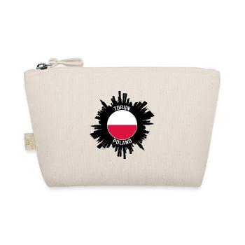 Torun Skyline Polen Flagge Reise-Souvenir - Bio-Täschchen - Natur - Vorne