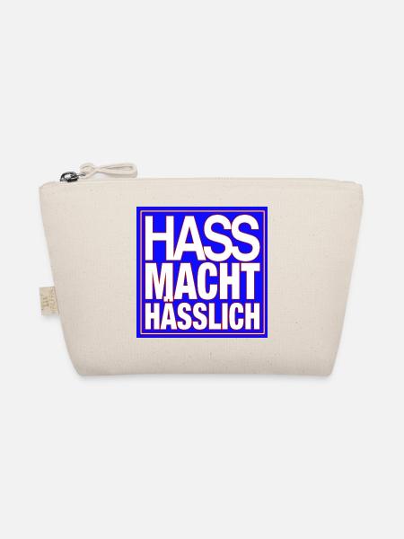 Hass macht hässlich! - Bio-Täschchen - Natur