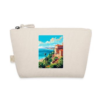 Côte d azur Frankreich Vintage Reiseplakat Souvenir - Bio-Täschchen - Natur - Vorne