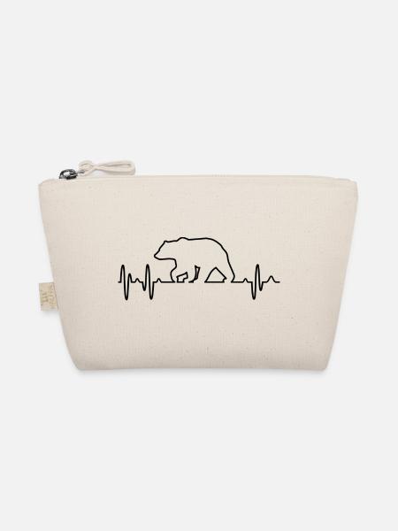 Bär EKG - Bio-Täschchen - Natur