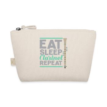 Eat Sleep Clarinet Repeat Klarinette Klarinettist - Bio-Täschchen - Natur - Vorne