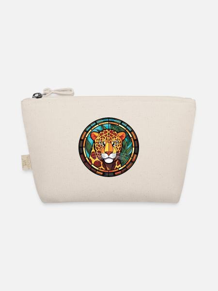 Jaguar Buntes Aquarell Tier Haustier Illustration - Bio-Täschchen - Natur