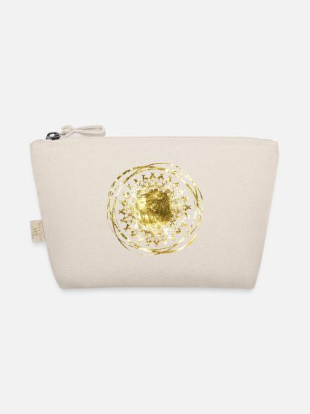 Mandala gold - Bio-Täschchen - Natur