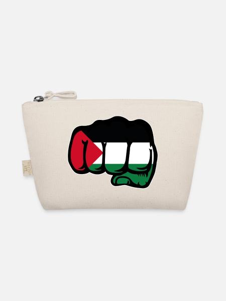 Palestinien Flagge Faust Hand - Bio-Täschchen - Natur