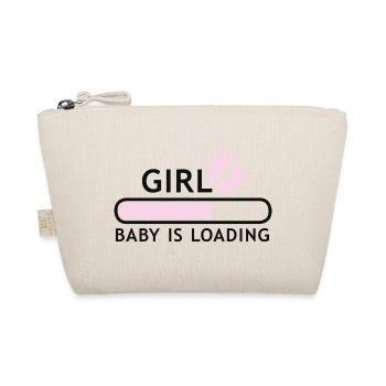 Girl baby is loading Babybauch schwanger Fuß - Bio-Täschchen - Natur - Vorne