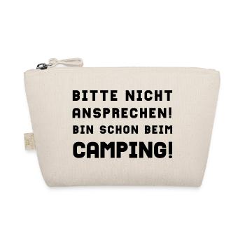 bitte nicht ansprechen camping - Bio-Täschchen - Natur - Vorne