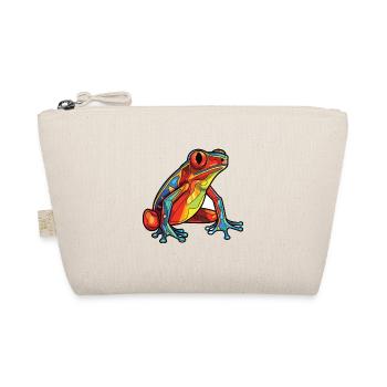 Frosch buntes Aquarell Tier Haustier Illustration - Bio-Täschchen - Natur - Vorne