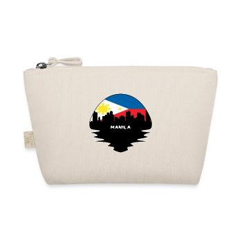 Manila Philippinen Flagge Skyline Silhouette Reisen - Bio-Täschchen - Natur - Vorne