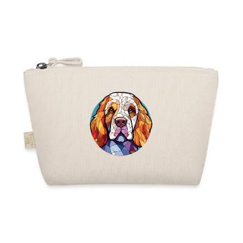 Clumber Spaniel Hunderasse Aquarell Illustration - Bio-Täschchen - Natur - Vorne