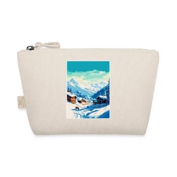 Verbier Schweiz Vintage Reiseplakat Souvenir - Bio-Täschchen - Natur - Vorne