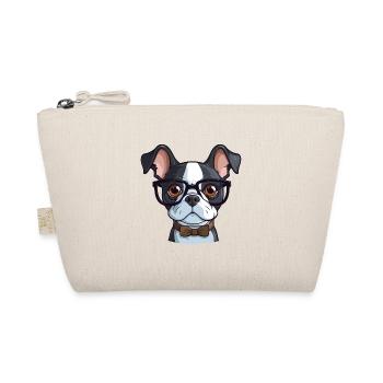 Boston Terrier Hunderasse Aquarell Karikatur Kawaii - Bio-Täschchen - Natur - Vorne