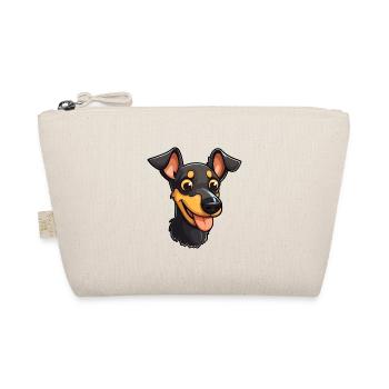 Manchester Terrier Hunderasse Aquarell Karikatur Ka - Bio-Täschchen - Natur - Vorne