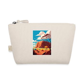 Ayers Rock Australien Vintage Reiseposter WPA Kunst - Bio-Täschchen - Natur - Vorne