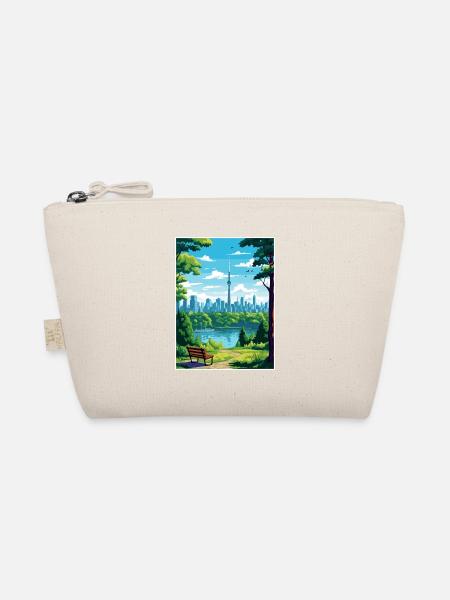 Toronto Kanada Dekoration Vintage Reiseposter - Bio-Täschchen - Natur