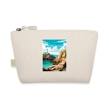 South Stack Cliffs Anglesey Vintage Reiseposter - Bio-Täschchen - Natur - Vorne