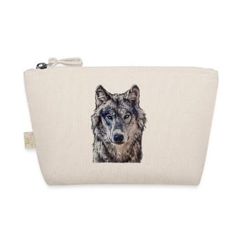 Wolfkopf von vorne - Bio-Täschchen - Natur - Vorne