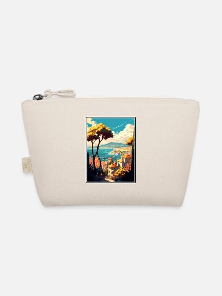 Antibes Frankreich Vintage Reiseposter WPA Souvenir - Bio-Täschchen - Natur