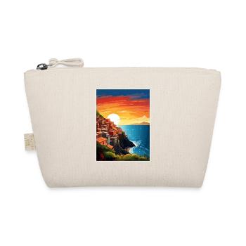 Cinque Terre Italien Dekoration Patmos Reiseposter - Bio-Täschchen - Natur - Vorne