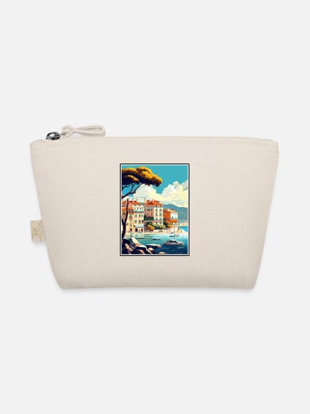 Cannes Frankreich Vintage Reiseposter WPA Souvenir - Bio-Täschchen - Natur