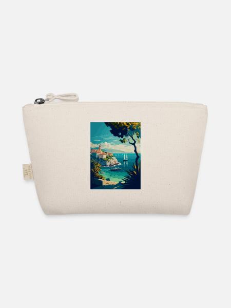 Antibes Frankreich Vintage Reiseposter WPA Souvenir - Bio-Täschchen - Natur