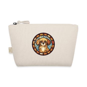 Tibetischer Spaniel Hunderasse Buntes Glas Buntes W - Bio-Täschchen - Natur - Vorne