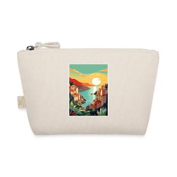 Cinque Terre Italien Dekoration Patmos Reiseposter - Bio-Täschchen - Natur - Vorne