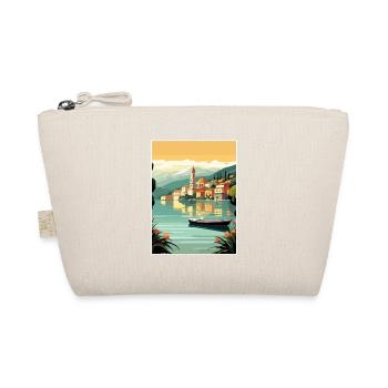 Comer See Italien Dekoration Vintage Reiseposter - Bio-Täschchen - Natur - Vorne