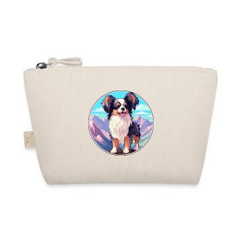 Continental Spielzeug Spaniel Hunderasse Cartoon Kawaii W - Bio-Täschchen - Natur - Vorne