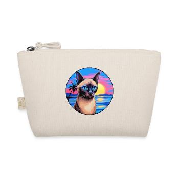 Siam Kurzhaarkatze Aquarell Cartoon Kawaii - Bio-Täschchen - Natur - Vorne