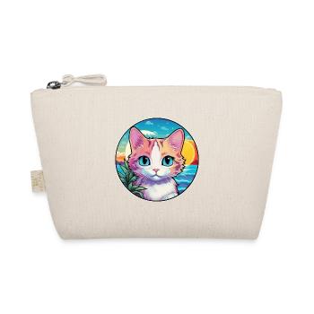 Hantilly Tiffany Katze Aquarell Cartoon Kawaii - Bio-Täschchen - Natur - Vorne