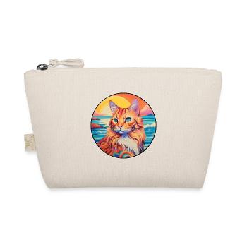 Ingwer Langhaar Katze Aquarell Karikatur Kawaii - Bio-Täschchen - Natur - Vorne