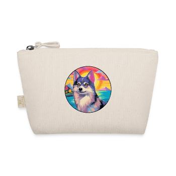 Alaskan Klee Kai Hunderasse Bunte Karikatur Wasserc - Bio-Täschchen - Natur - Vorne