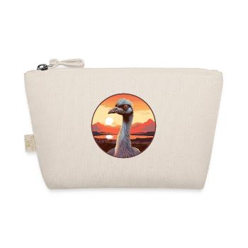 Emu Buntes Aquarell Cartoon Kawaii Tier - Bio-Täschchen - Natur - Vorne