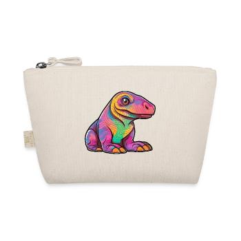 Komodowaran Bunte Aquarell-Karikatur Kawaii A - Bio-Täschchen - Natur - Vorne
