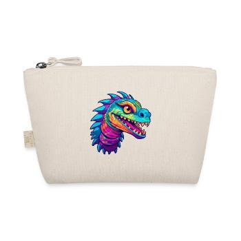 Basilisk Buntes Aquarell Cartoon Kawaii Tier - Bio-Täschchen - Natur - Vorne