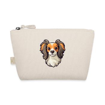 Continental Spielzeug Spaniel Hunderasse Cartoon Kawaii I - Bio-Täschchen - Natur - Vorne