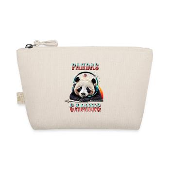 Pandas und Gaming - Bio-Täschchen - Natur - Vorne