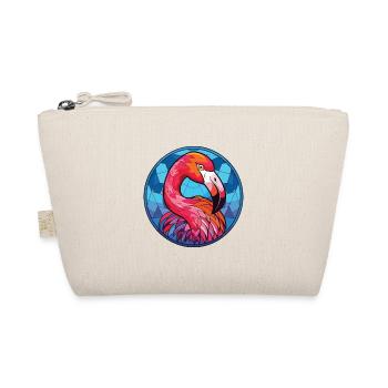 Flamingo Buntes Aquarell Tier Illustration - Bio-Täschchen - Natur - Vorne