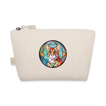 Ozelot Katze buntes Aquarell Tier Illustration - Bio-Täschchen - Natur - Vorne