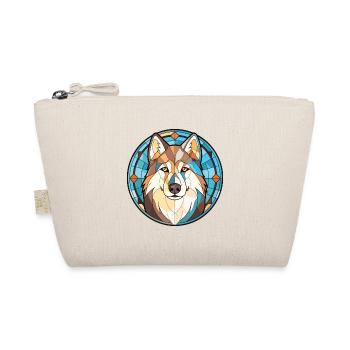 Husky-Hund Bunte Aquarell-Tier-Illustration - Bio-Täschchen - Natur - Vorne