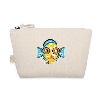 Flunder, Fisch, Buntes, Aquarell, Tier, Cartoon - Bio-Täschchen - Natur - Vorne