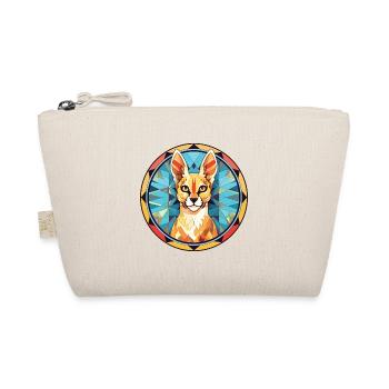 Bunte Aquarell-Tierillustration der Serval-Katze - Bio-Täschchen - Natur - Vorne