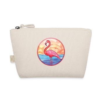 Flamingo Buntes Aquarell Tier Illustration - Bio-Täschchen - Natur - Vorne
