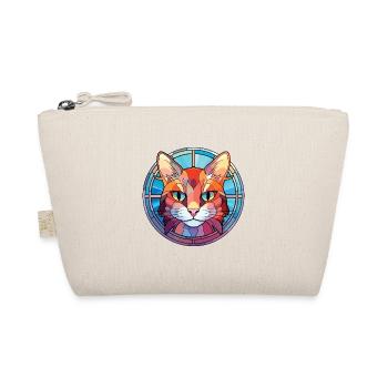 Hantilly Tiffany Katze Bunte Aquarell-Karikatur - Bio-Täschchen - Natur - Vorne